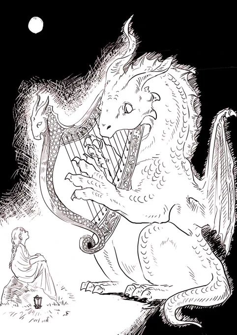 #人外版深夜の真剣お絵描き60分一本勝負
毎年ひとりぼっちの秋の夜長の演奏会。今年、初めてお客さんが来てくれました。ちょっと緊張しました。 