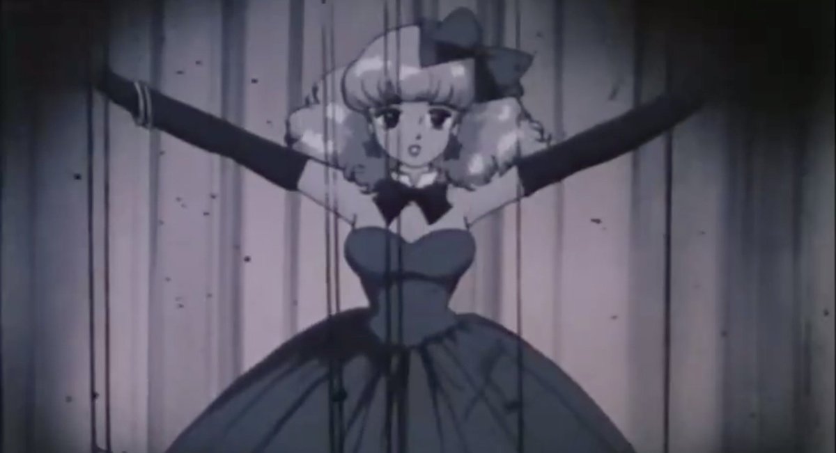 claudette colbert dressed as the pierrot clown in the 1930s and mai's idol emily (who was a star in the 1930s in.. 80s fashion lol) from studio pierrot's 1985 magical girl show magical emi 