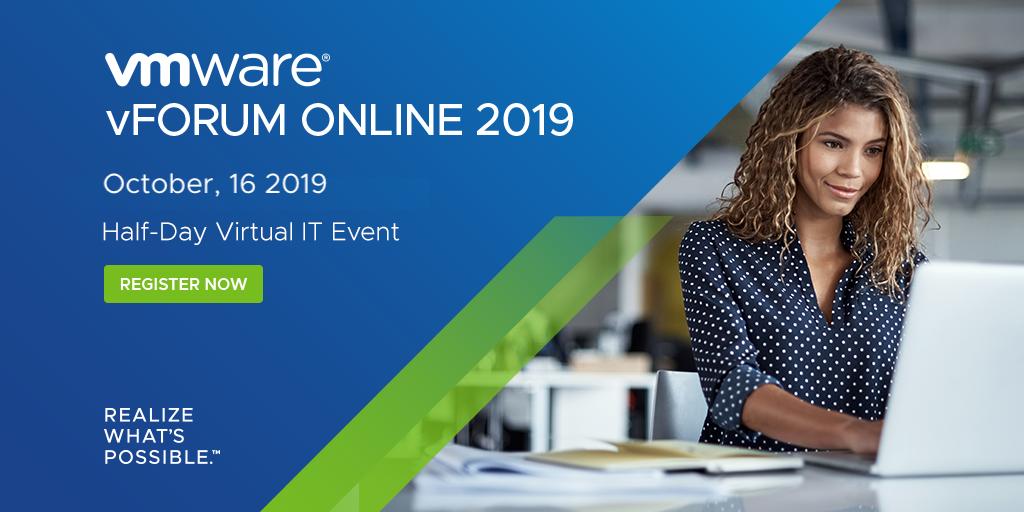 Saiba como se constrói o futuro! vForum Online Outubro 16.  Registre-se Agora: 
bit.ly/2LPlBcp
 <a href="/vmugsp/">VMUG São Paulo</a> <a href="/vmugmg/">VMUG Minas</a> <a href="/vmugpr/">VMUG Paraná</a> <a href="/VMUGBSB/">VMUG Brasilia</a>