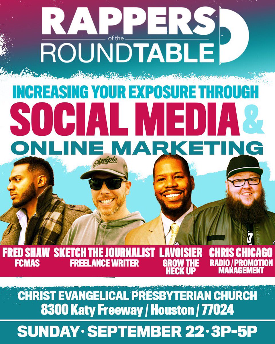 VersaBamFam's tweet image. If you are a Christian artist in Houston,TX, pull up!! It's going to be a great event!! #SupportArtistry #CHHHouston