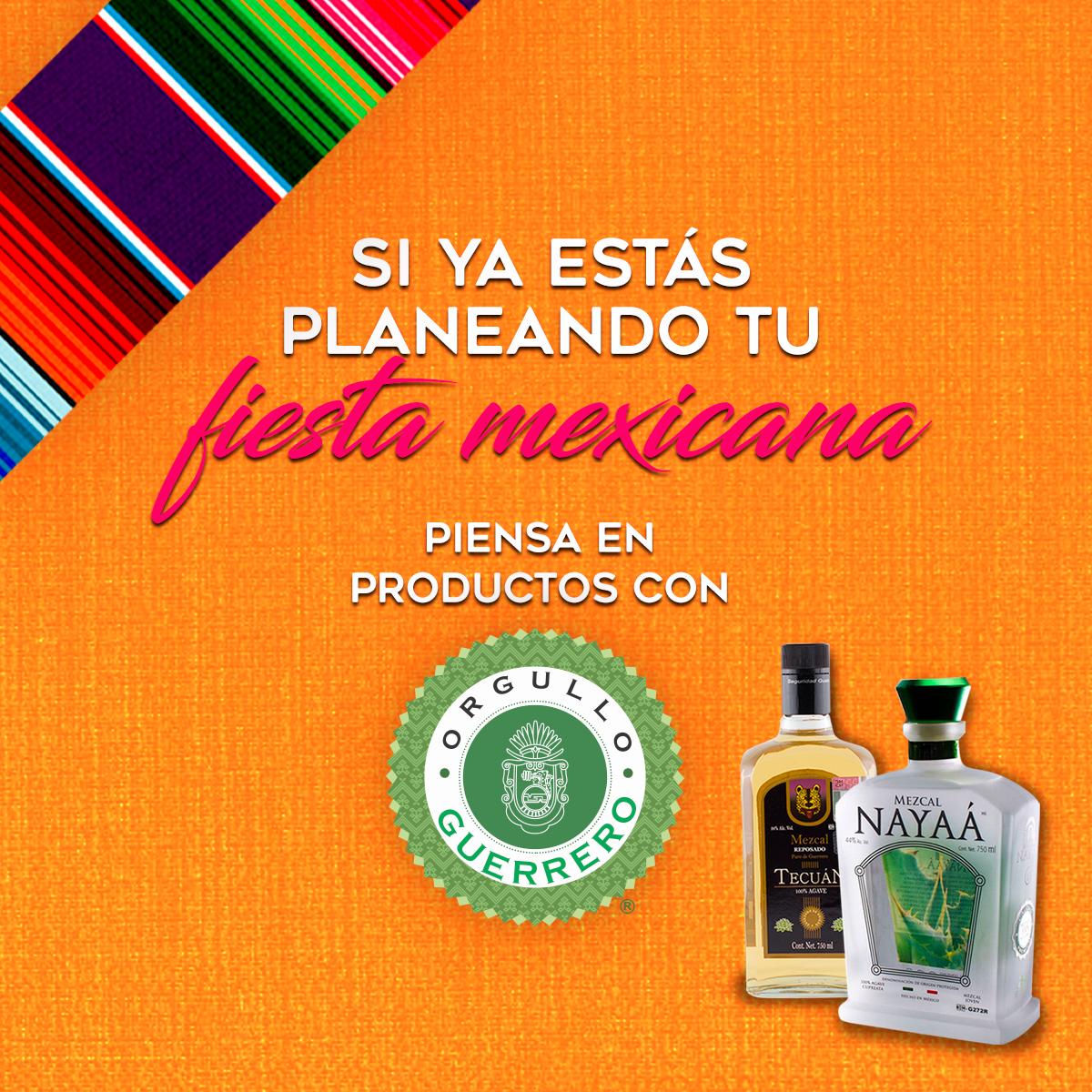 OrgulloGro's tweet photo. El mezcal que le dará un toque auténtico a tu fiesta mexicana. ¡Celebra el grito con mucho #OrgulloGuerrero! 

Visita: https://t.co/cCbkyVNvQI ✨ https://t.co/81b4RDG2Xh