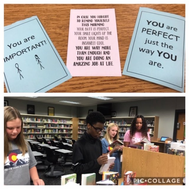 BCMSLibrarian's tweet photo. Spreading a Little Kindness around BCMS! #MustangNation #r7libraries #happinessproject https://t.co/EjCsy95wnJ