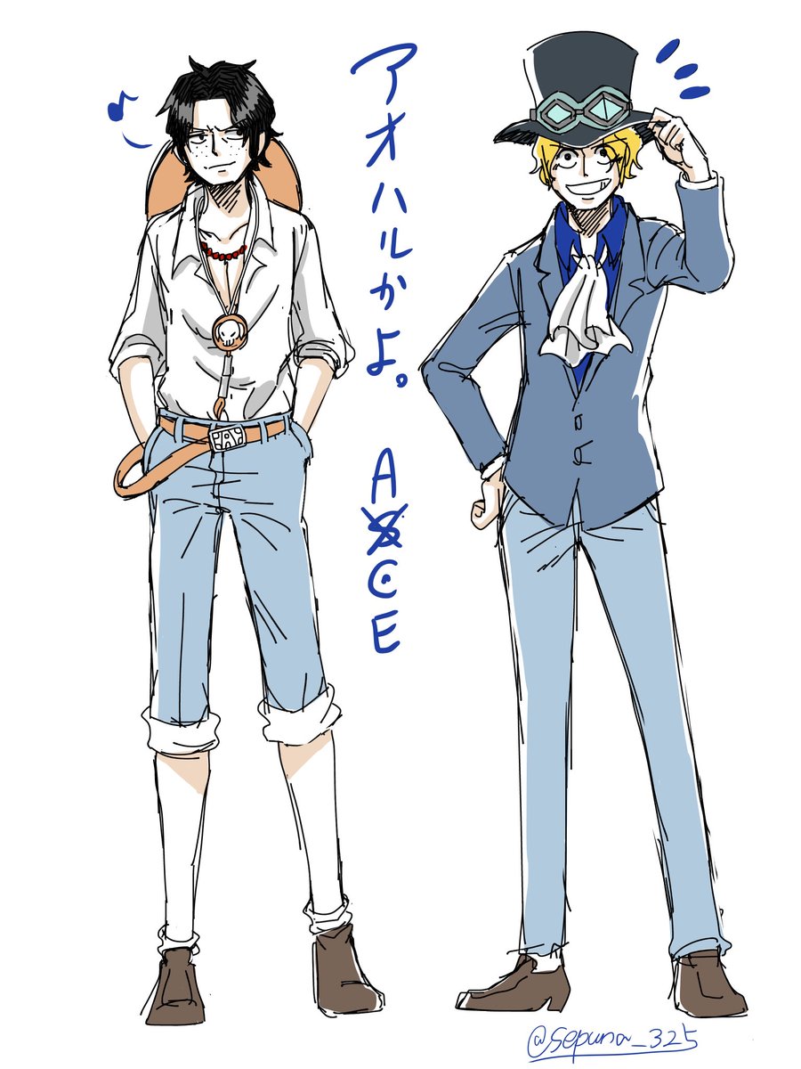 Uzivatel セプナ Na Twitteru Aohrエース サボ 正反対の服装いいぞ