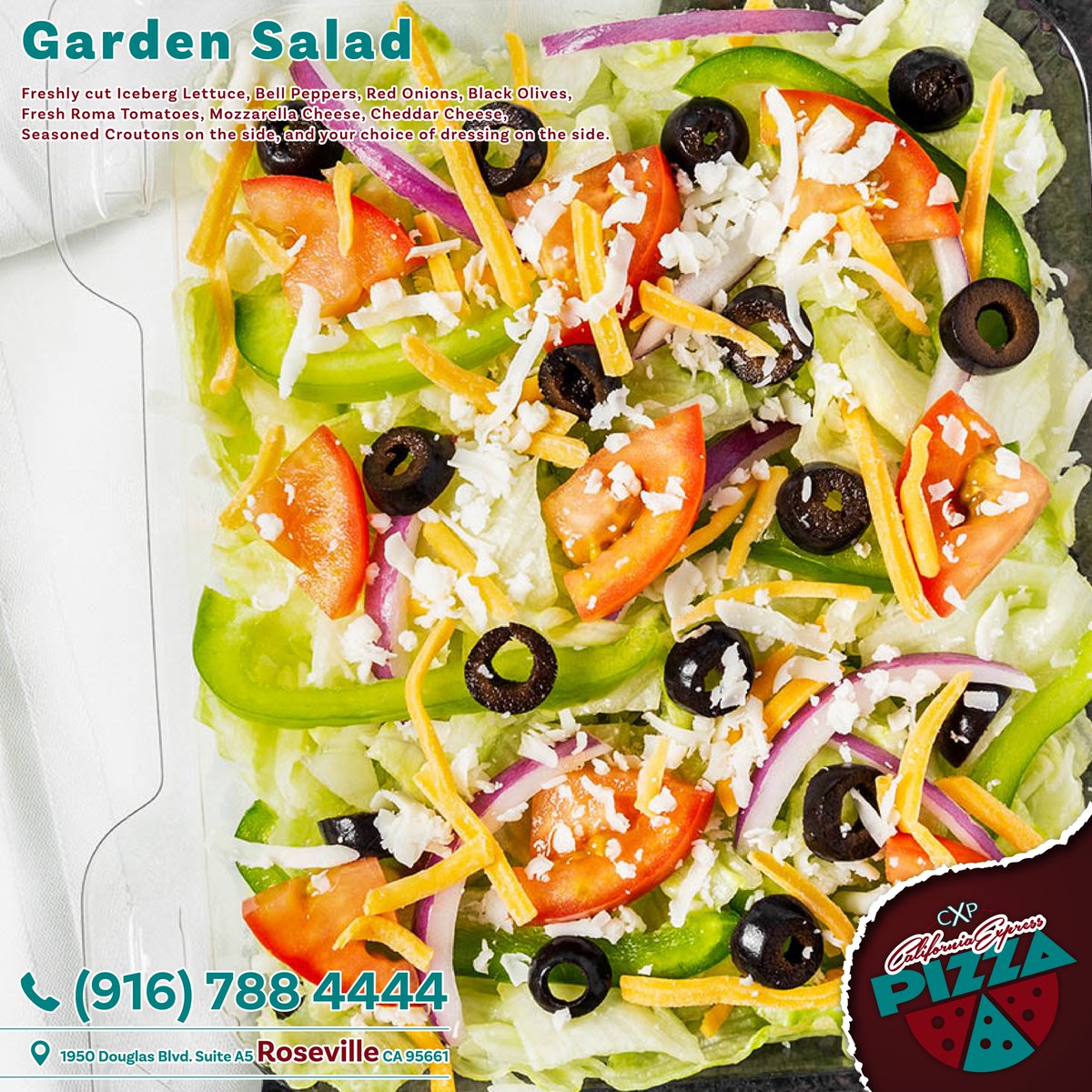 CAexpresspizza's tweet photo. Garden Salad 🥗

#welcome @eat @pizza #food #flavor #hunger #correctaddress #hungry  #lunch #entertainment #worldpizzas @ilovepizza #Smallsized #mediumsize #largesize #beverage @icecream #callnow #takeaway  #smile #Goodday @CAexpresspizza https://t.co/9JnYJmct0Z