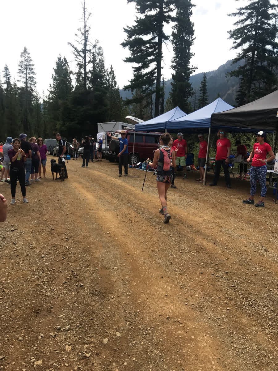 pptbellingham's tweet photo. We wanted to congratulate our PTA, Alicia, on running her first 100 mile race in Teanaway, WA last weekend. Alicia was able to make it 61.8 miles through 18,000 feet of elevation gain in the mountains before the race was cancelled due to thunder/lightning and flash flooding. https://t.co/O1GdH1NLAm