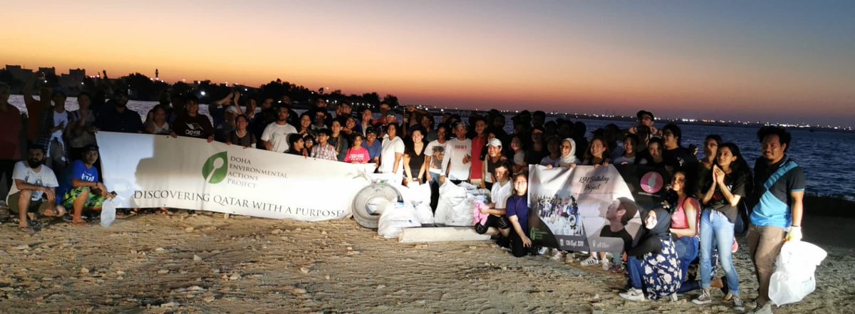 QATARBTSARMY's tweet photo. In celebration of Namjoon’s birthday, Qatar ARMYs conducted a beach clean up project in Al Khor in cooperation with Doha Environmental Actions Project (DEAP). #HappyBirthdayNamjoon #cleanupARMY #BeachCleanUpRM https://t.co/FlELQouTqR