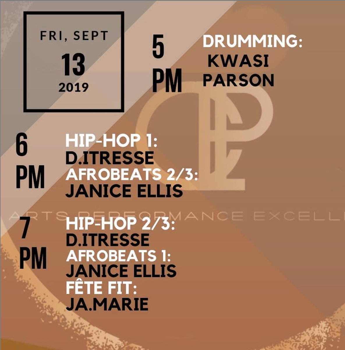 💥💥💥TONIGHT is the first night of our FREE Open House and Registration for our New &amp; Improved Dance and Drum Program for the children.💥💥💥

Check out the schedule below. Starts 5pm at Daniels Spectrum. 585 Dundas St East. More info on the website at cobainc.com