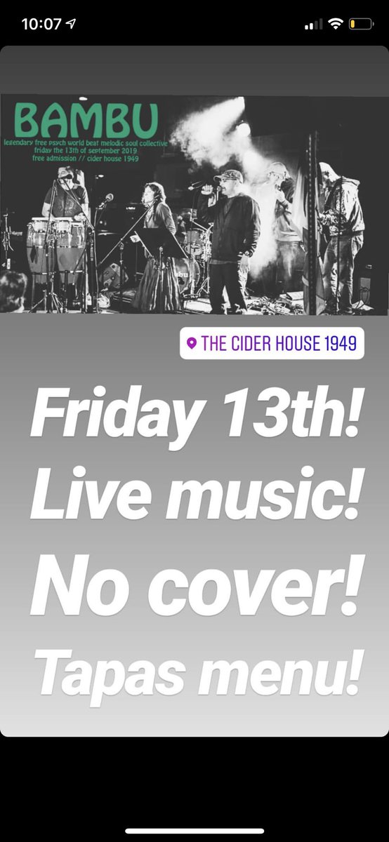ciderhouse1949's tweet photo. Tonight ! FREE Music ! Tapas Menu available between 4-930pm . 

Let’s eat, let’s drink and let’s party! 
#FridayVibes #danceparty #dinner #drinks #tapas #weekendfun https://t.co/uNhSnB49V7