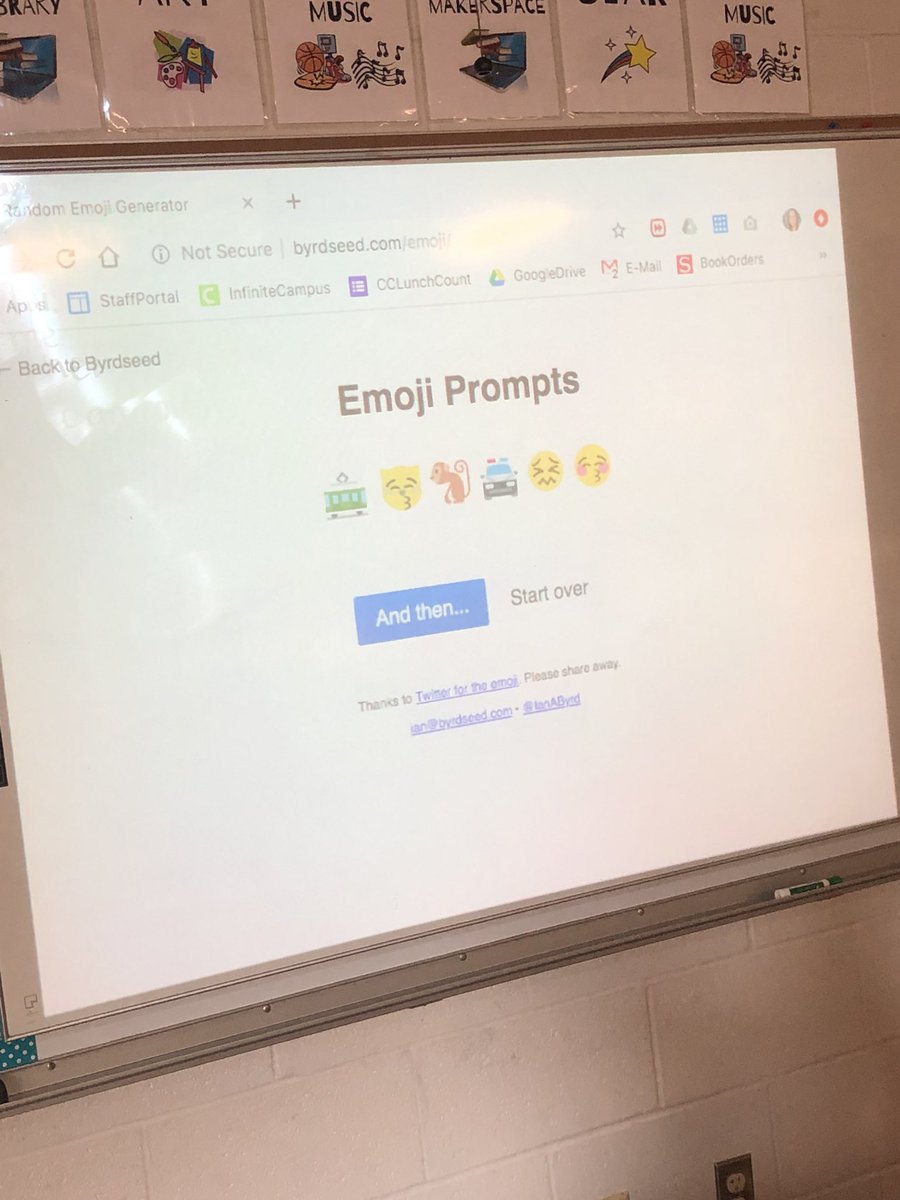 MrsDuff5thGrade's tweet photo. Using emoji prompts to spark writing ideas. Happy Friday! https://t.co/wdurtry2nr