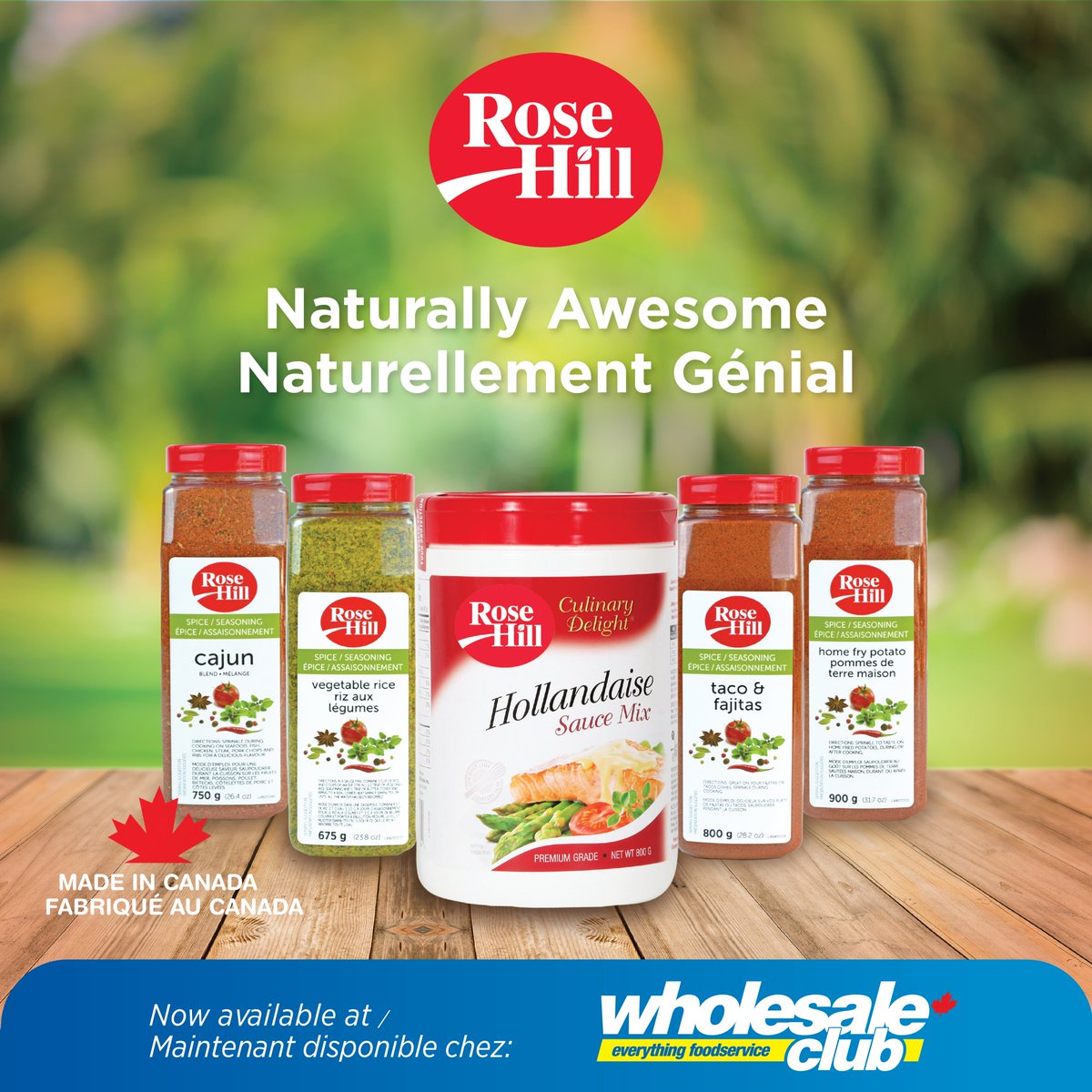 RoseHillFoods's tweet photo. Rose Hill seasonings and sauces is now available at your nearest Wholesale Club location.

Un assortiment d’assaisonnements et sauces Rose Hill est maintenant disponible chez Club Entrepôt
https://t.co/4x2pzxbd5R
#seasoning #sauce #assaisonnement #hollandaise https://t.co/gJkCVBPEGV