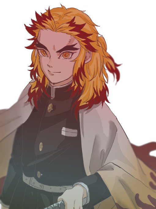 。さんがTwitterに投稿した煉獄杏寿郎(鬼滅の刃)のイラスト。