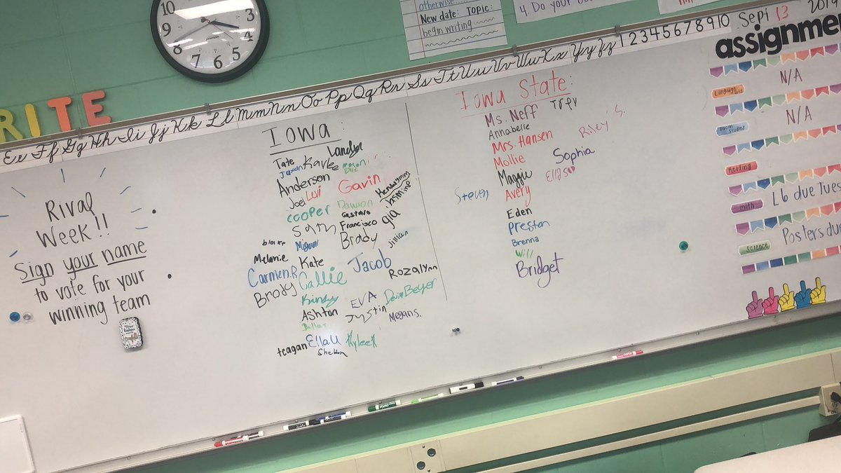 teach_EKoch's tweet image. 6th grade has casted their votes... who ya got? #CYHAWKWEEK