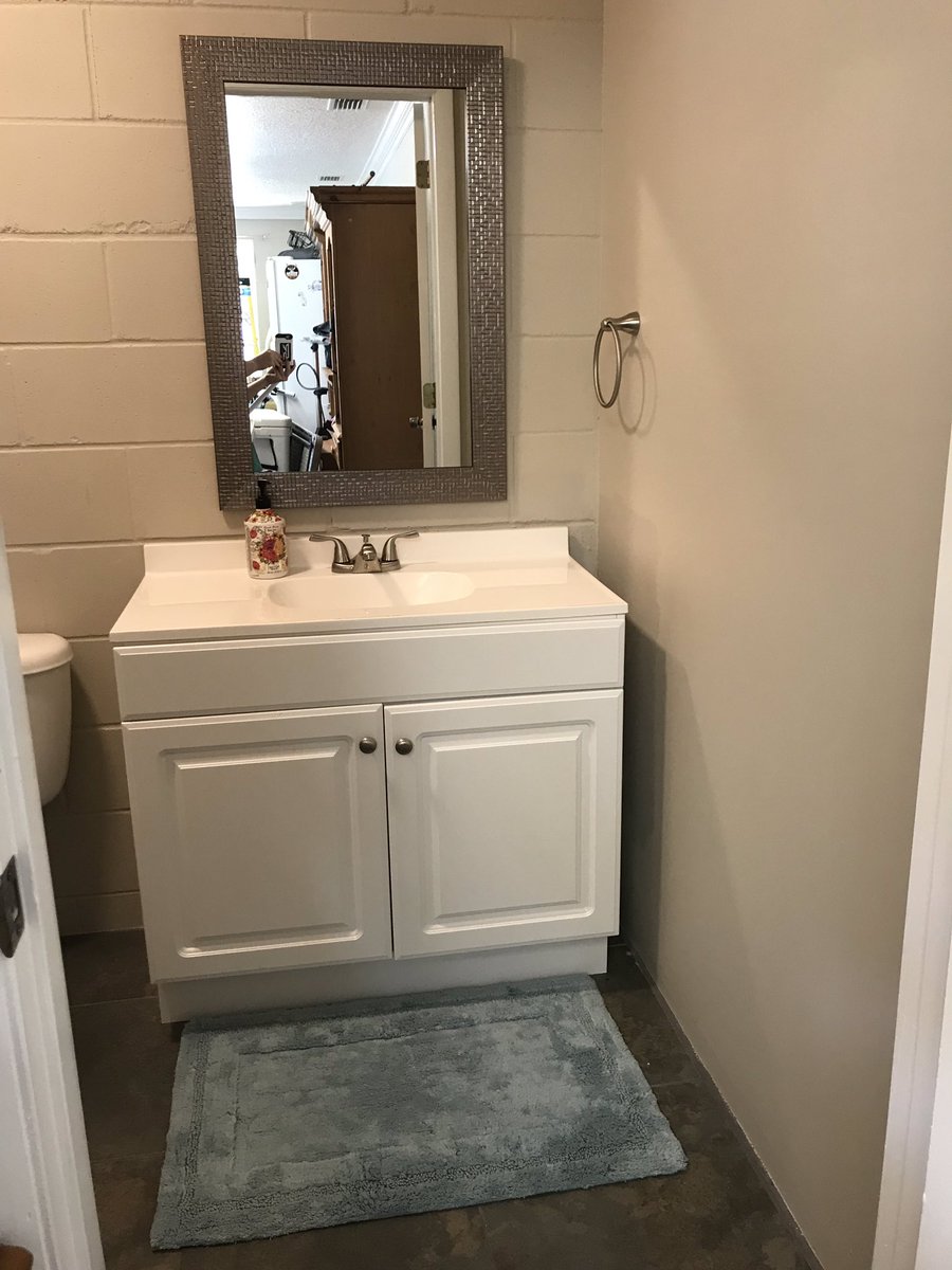 SheaRacing's tweet photo. Turned my shop/industrial bathroom into a apartment/shop bathroom. Chip and Joanna who?! 🤣 Did all the new plumbing, painting, ect myself! @alicepowell looking for a new hire? #ByeFelicia #ByeGreen https://t.co/pzYC5FAZlG