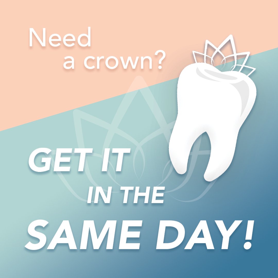 A crown is a cap in the shape of your tooth that is designed to fit over an existing tooth. When you come to Thakker Dental, our team will take extra care to ensure that your crown blends well with the shape and color of your natural teeth. #dentist #thakker