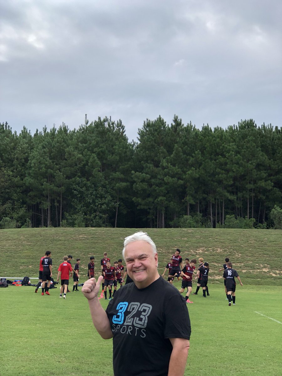 DrTimWeir's tweet photo. I had fun today interviewing Brock Cavenaugh from 323 Sports  Very nice guy and absolutely loves what he does!  He was nice enough to give me a shirt so I just@had to wear it to the Neuse Christian Academy Soccer game. (They make their uniforms!).  Youtoo America https://t.co/C5MDltxDNi