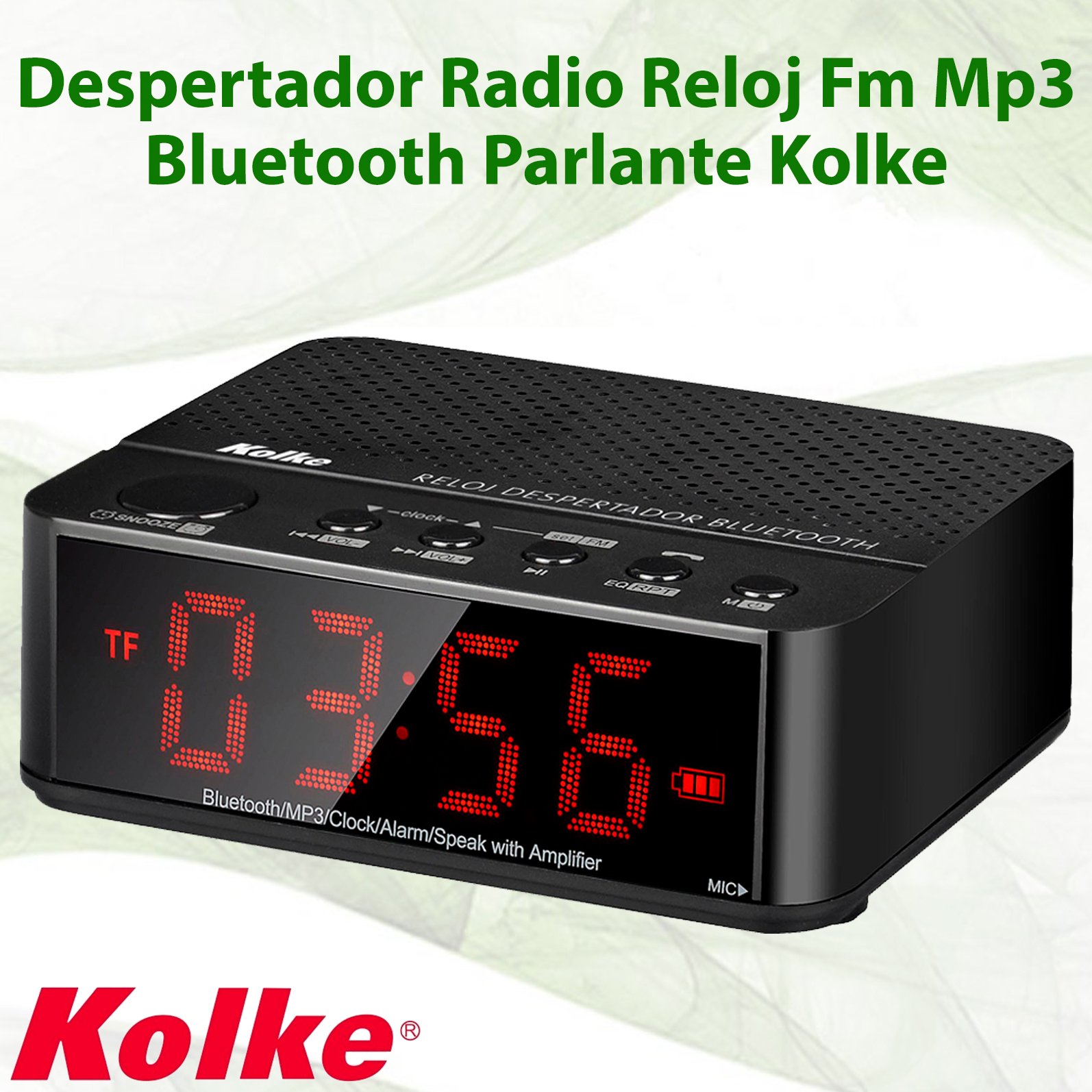 Radio Reloj Despertador Bluetooth Con Parlante Tf Radio Fm 119