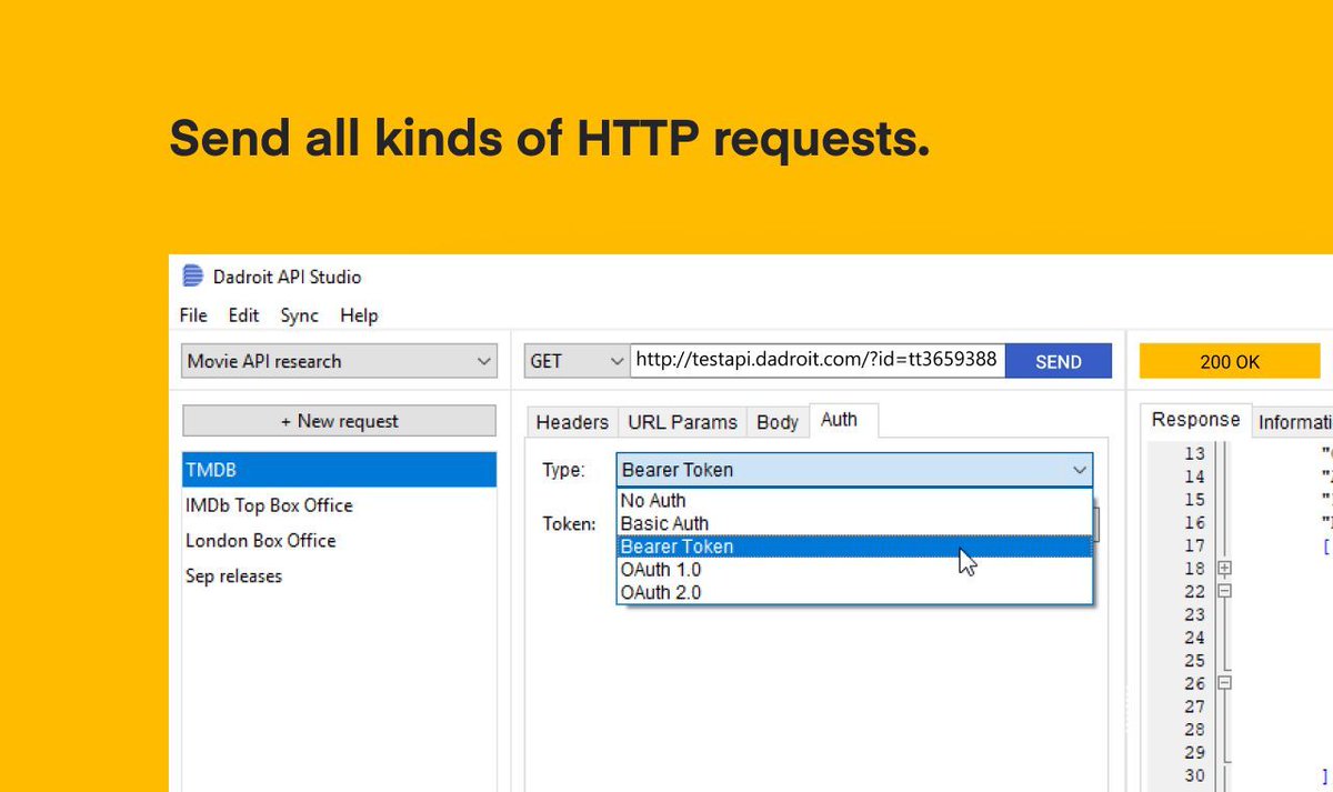 DadroitGroup's tweet photo. Get Dadroit API Studio:

✅ Send all kinds of HTTP requests.
✅ Clean and lightweight interface.
✅ Available for Mac and Windows

https://t.co/32u3TmR7fP https://t.co/c3KSJi6sTs