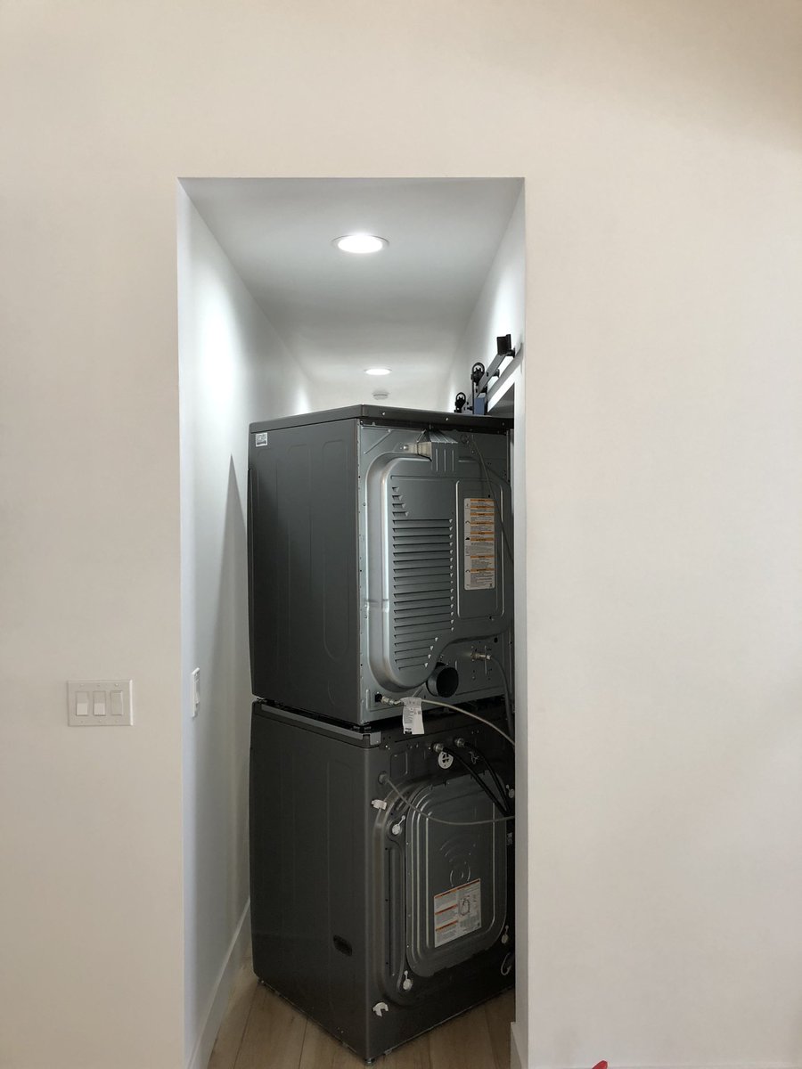 EvanMMoran's tweet photo. @HomeDepot your delivery guys left without installing my washer and dryer and now I can’t get into my bedroom or bathroom! Spent hours on the phone with no solution.. Help!!! https://t.co/HhXzM5n8S7