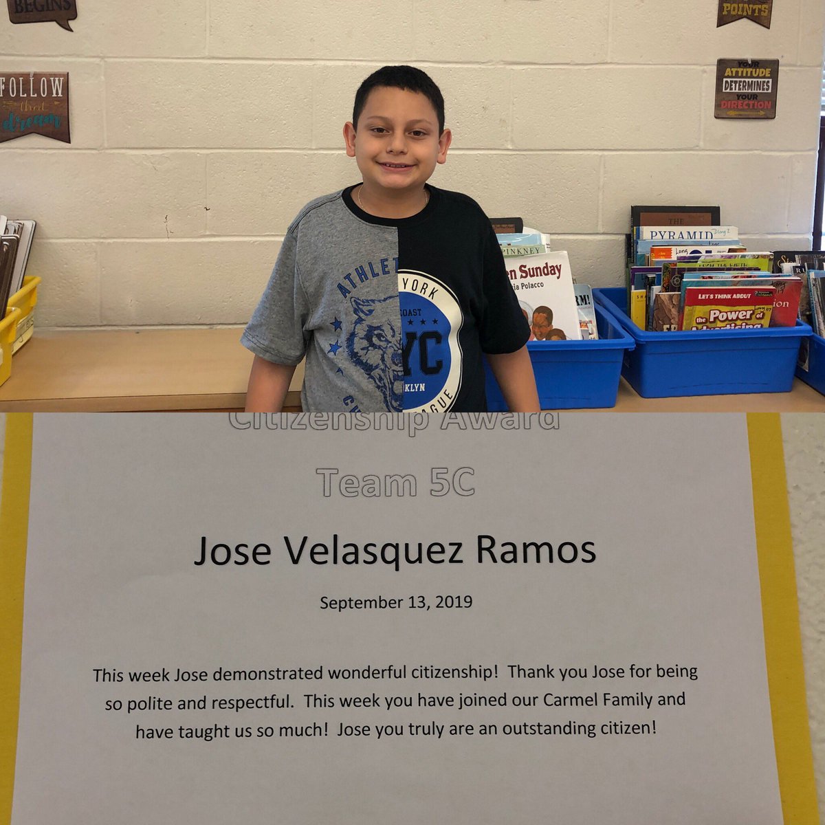 5fGfms's tweet photo. Recognition Friday - at today’s Friday team meeting team 5C recognized three children for being outstanding citizens 
#RecognitionFriday #Carmel6Cs #Citizenship #CTA #janetwarden #carmelsupt #gfms #carmelschools https://t.co/By2n2jZrlh