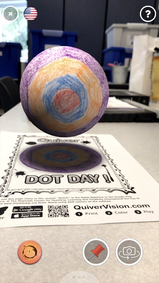 ChrisGibsonSTEM's tweet photo. Celebrating International Dot Day with Pre-K and a little augmented reality! @SFAGators #STREAMLab #BISDpride https://t.co/OSHEB3aurd