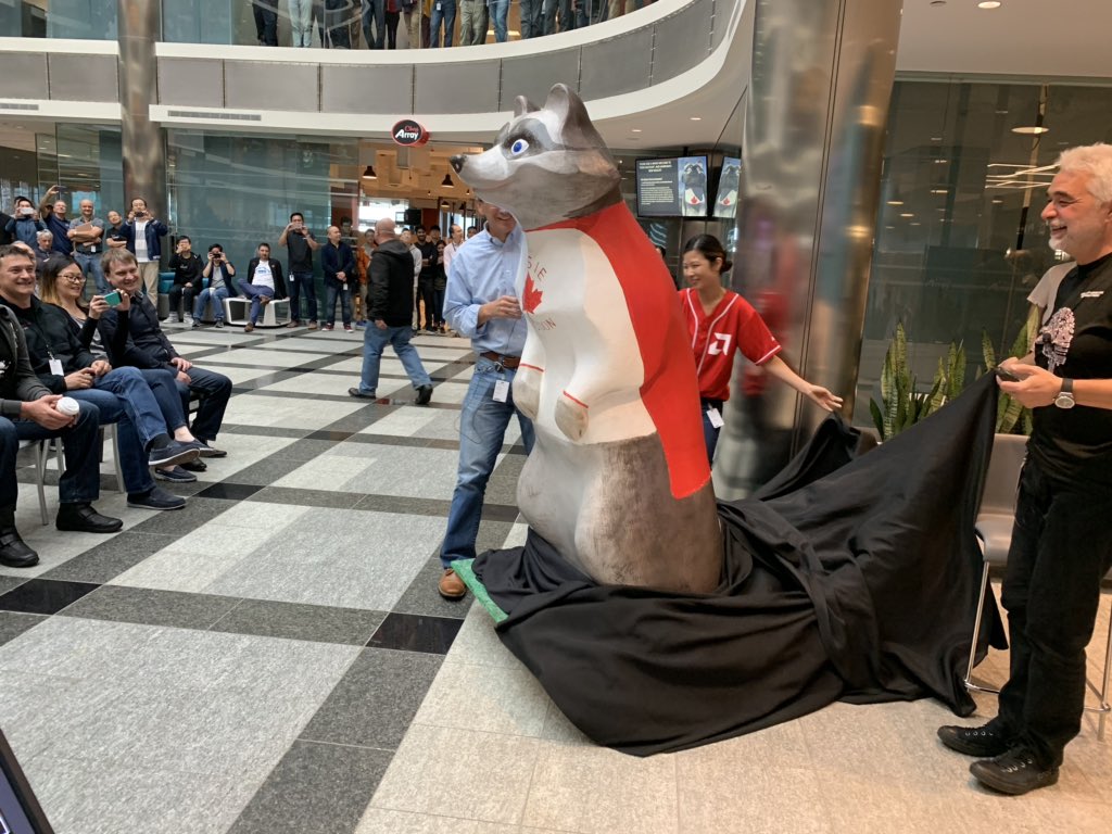 Finished up the week with a fantastic visit to our @amd Markham site in Canada.  So fun to spend time with the team and hear about all the great things going on... and please meet our official Markham mascot Rosie! 😂