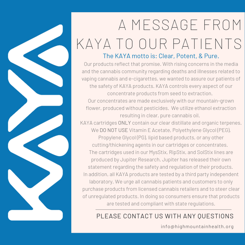 To Our Cannabis Community: #AZMMJ #KAYA #Cannabis #Vapes