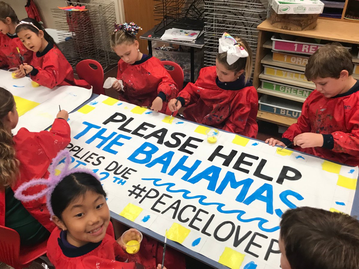 ParkMaitland's tweet image. We Stand With Abaco! G3 Ss worked to create signage for our Supply Collection for the Bahamas! All supplies are being flown by Air Unlimited from the Sanford Airport tomorrow to the Bahamas! #PeaceLovePM #LearnPM
