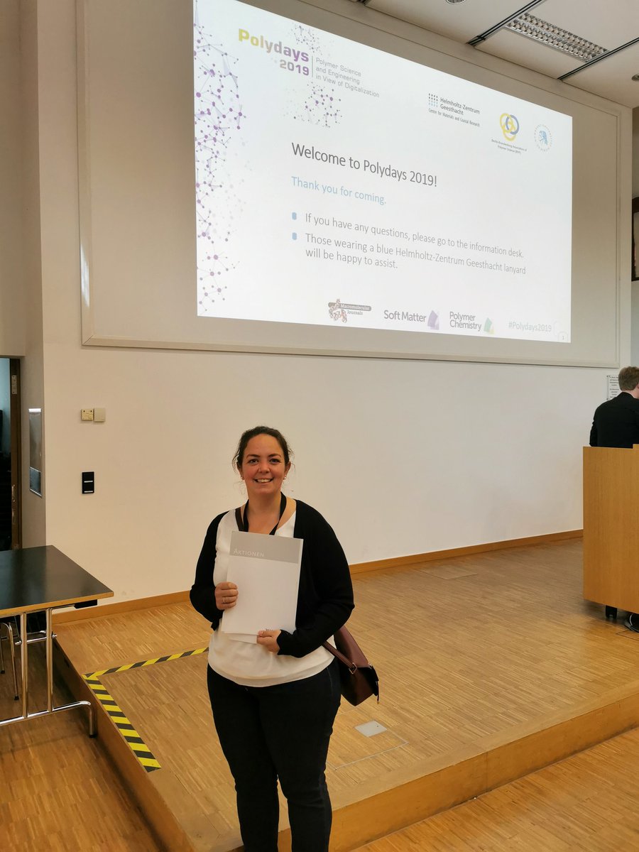 philipp_bohn's tweet photo. Had a really great time at the #polydays2019 in Berlin. Successfully represented our work as part of the @sfb1176 - congrats to maxi for the poster award. Also interesting talks about precision polymers @AK_Meier @Filip_Du_Prez @TeamPerrier J.-F. Lutz and many others. https://t.co/xc3QJOWsWd