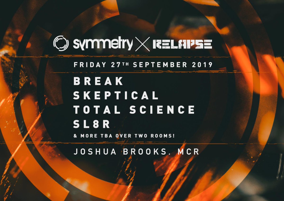 Relapse (@relapsednb) on Twitter photo T w o . w e e k s !
Gonna be one of those special parties!
Break & all at <a href="/SymmetryHQ/">Symmetry Recordings</a> are dons, simple as! Hyped to be working with these lot once more!
Over two thirds of the £12 tickets have shifted! Involvement - skiddle.com/e/13538673
#DNB #MCR #Manchester T w o . w e e k s !
Gonna be one of those special parties!
Break & all at <a href="/SymmetryHQ/">Symmetry Recordings</a> are dons, simple as! Hyped to be working with these lot once more!
Over two thirds of the £12 tickets have shifted! Involvement - skiddle.com/e/13538673
#DNB #MCR #Manchester