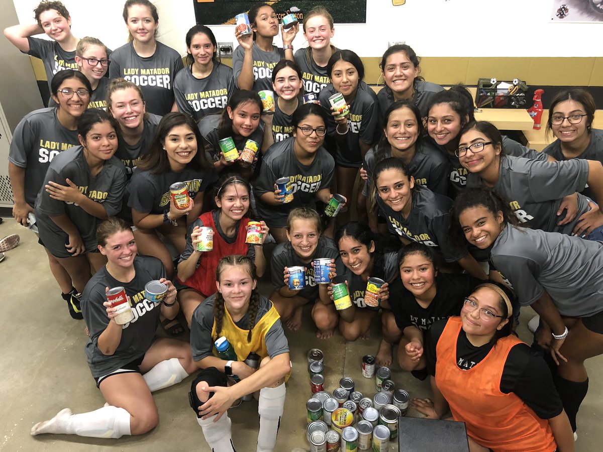LadyMatSoccer's tweet photo. Doing our part for the Christian Cupboard @SeguinMatVB! Get that win tonight!!!⚽️⚔️#MatadorFamily https://t.co/Ch1xyXVwws