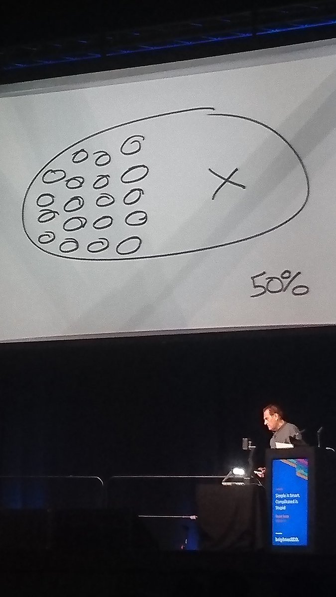 brightonseo's tweet photo. .@davetrott - "The mind is a pattern-making machine, repositioning pur competition within that pattern is what makes something with a lasting impact. Having one of 20 identical ads gives you a 5% stake in the mind, having one different ad gives you 50%" #BrightonSEO https://t.co/qIAxOHsHJG