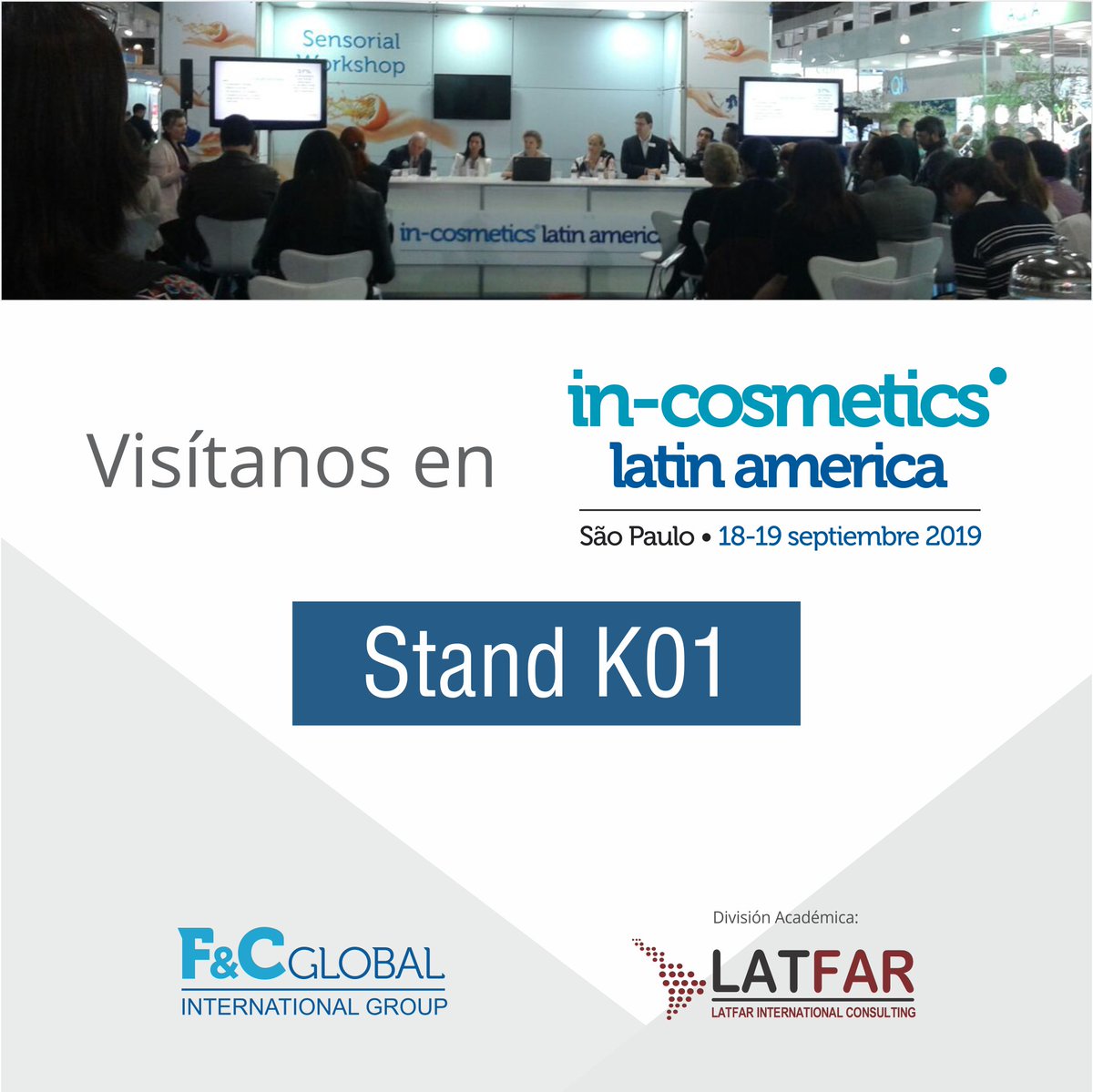 LATFAR SAC. estará presente en la edición 2019 de In-cosmetics Latin America el evento líder en Latino América de ingredientes para el cuidado personal. Podrás reunirte con proveedores, ver lanzamientos de productos y aprender de expertos de talla mundial. ow.ly/X5Gl50w8EAj
