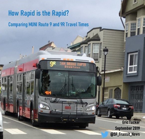 Good_vibes_up's tweet image. For the past year I have been keeping track of the travel times of my trips on the @sfmta_muni 9 and 9R to see how much time the rapid saves. Here&apos;s what I found... @SFTRU #TransitWeek