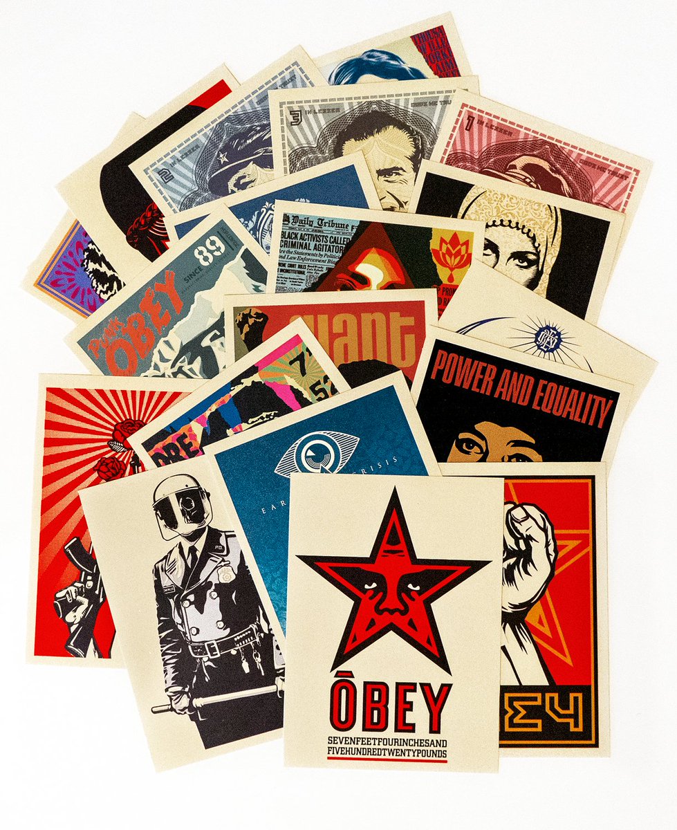 Shepard Fairey OBEY GIANT STICKER PACK Set Facing the Giant 30th Anniversary NEW 