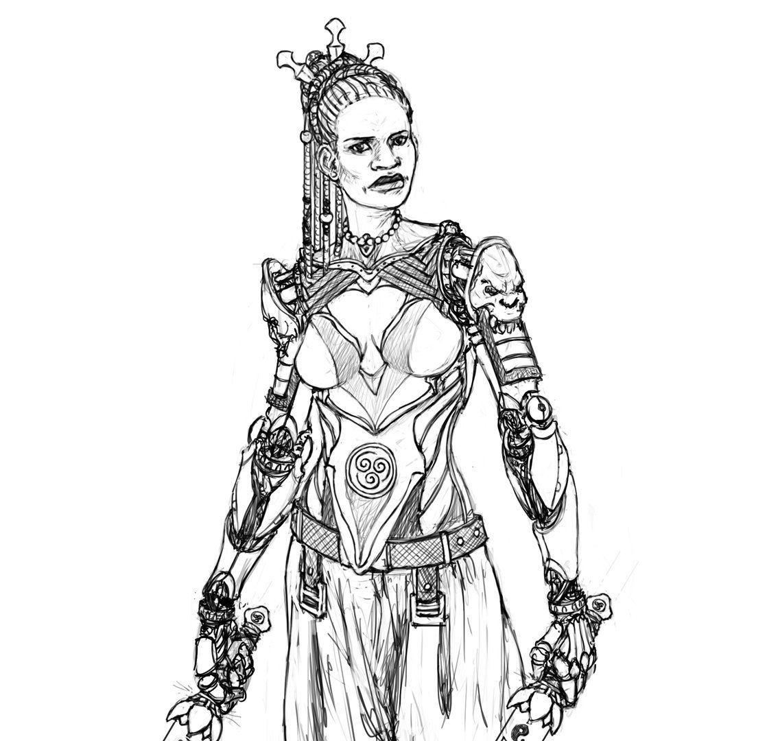 Sml_butterfly's tweet photo. Few days ago, I watched the series #AvatarTheLastAirbender  and I imagined this univers in a #cyberpunk world. So this is the firts #Sketches  with a #warrior from air nation and a #firebender - #characterdesign #digitalpainting #ArtStationHQ  #photoshop_edit  #wacom https://t.co/IC3MnsDUvI