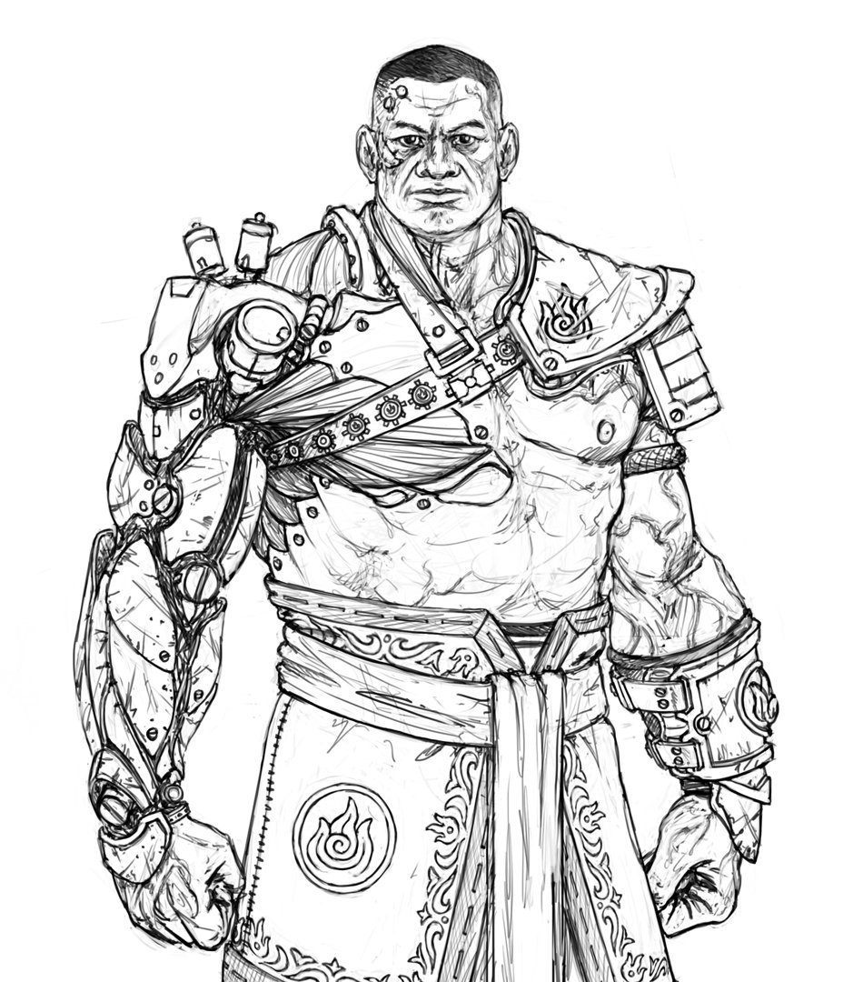 Sml_butterfly's tweet photo. Few days ago, I watched the series #AvatarTheLastAirbender  and I imagined this univers in a #cyberpunk world. So this is the firts #Sketches  with a #warrior from air nation and a #firebender - #characterdesign #digitalpainting #ArtStationHQ  #photoshop_edit  #wacom https://t.co/IC3MnsDUvI