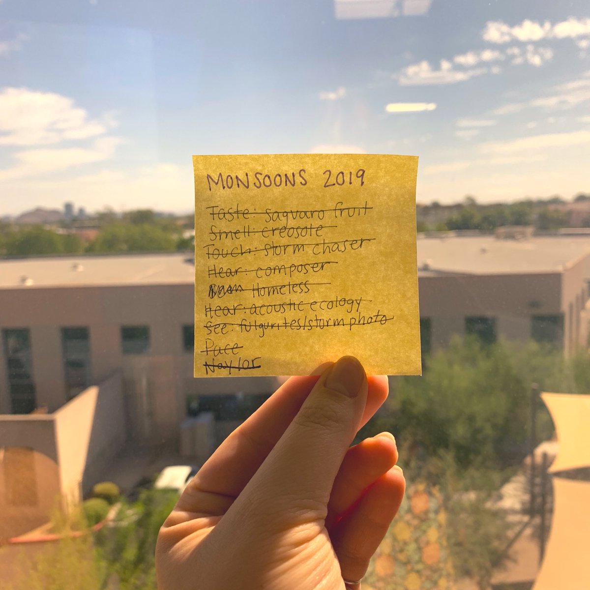 amandaluberto's tweet photo. Not a storm cloud in sight but just like that weβre done with our #MonsoonSeries on @kjzzphoenix! Thanks for listening to what makes up the 5 senses of our desert storms π΅ββ‘οΈ and special thanks to anyone who called in! https://t.co/NVe2vyfZWv