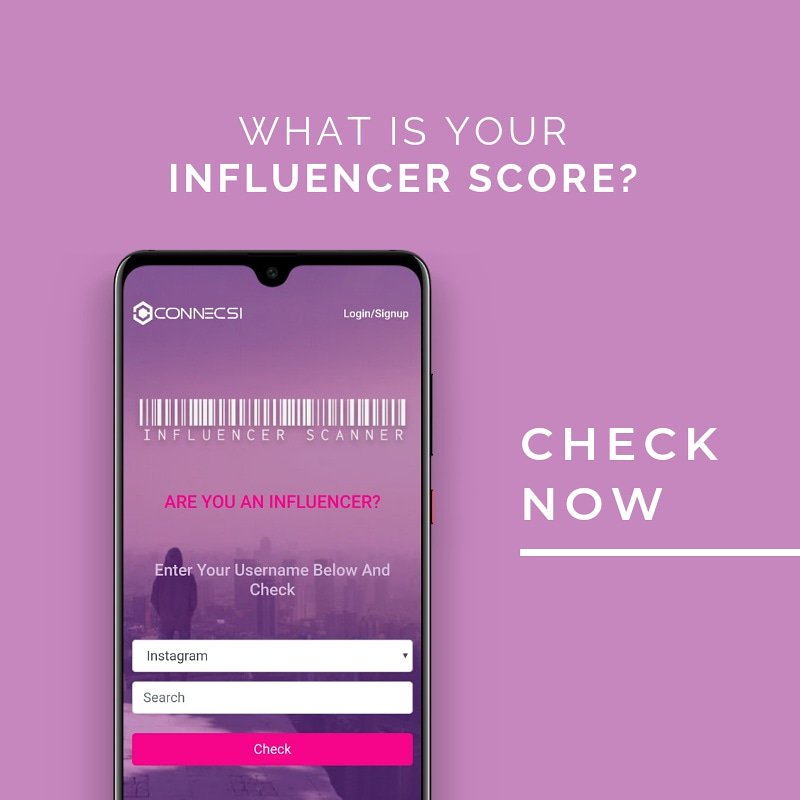 Connecsi's tweet photo. Check your Influencer Score for free.
#influencerscanner #connecsi #influencermarketing #microinfluencer #influencerscore #influencers https://t.co/fqOwhLCuN0