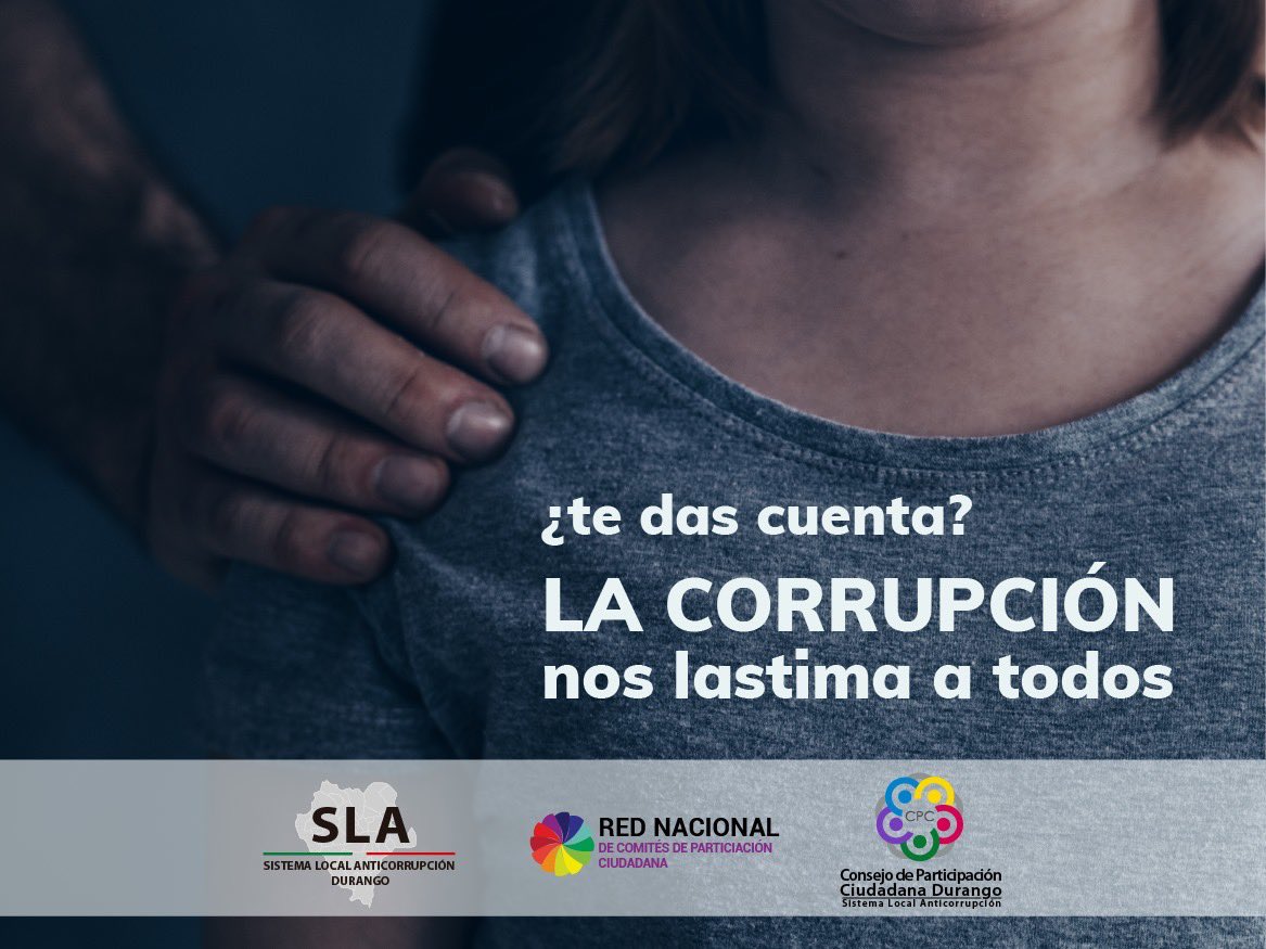 CPCDurango's tweet photo. DIGAMOS NO A LA CORRUPCIÓN Y CONSTRUYAMOS UN MÉXICO MEJOR PARA TODOS...
#CPCDurango #SLADurango #MásIntegridad #MenosCorrupción #JuntosContraLaCorrupción https://t.co/2onO521kya