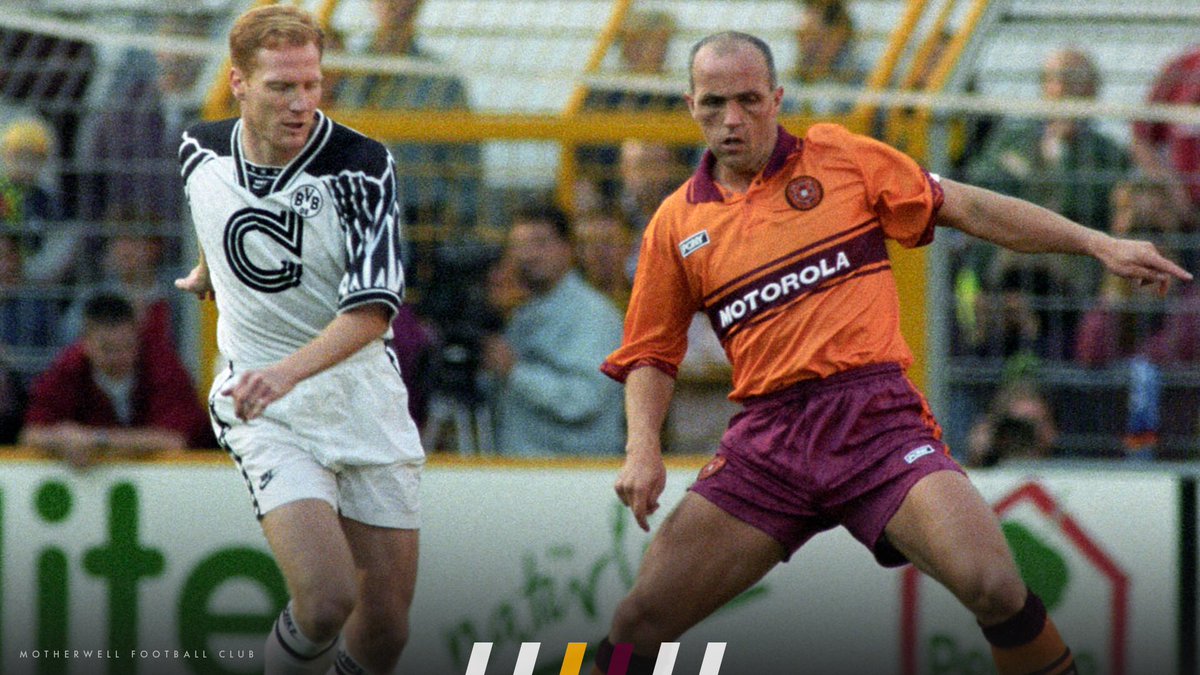 MotherwellFC's tweet photo. Twenty-five years today, we ran the mighty @BVB close in a 1-0 loss at the Westfalenstadion 😬 https://t.co/w4rjS99l4M