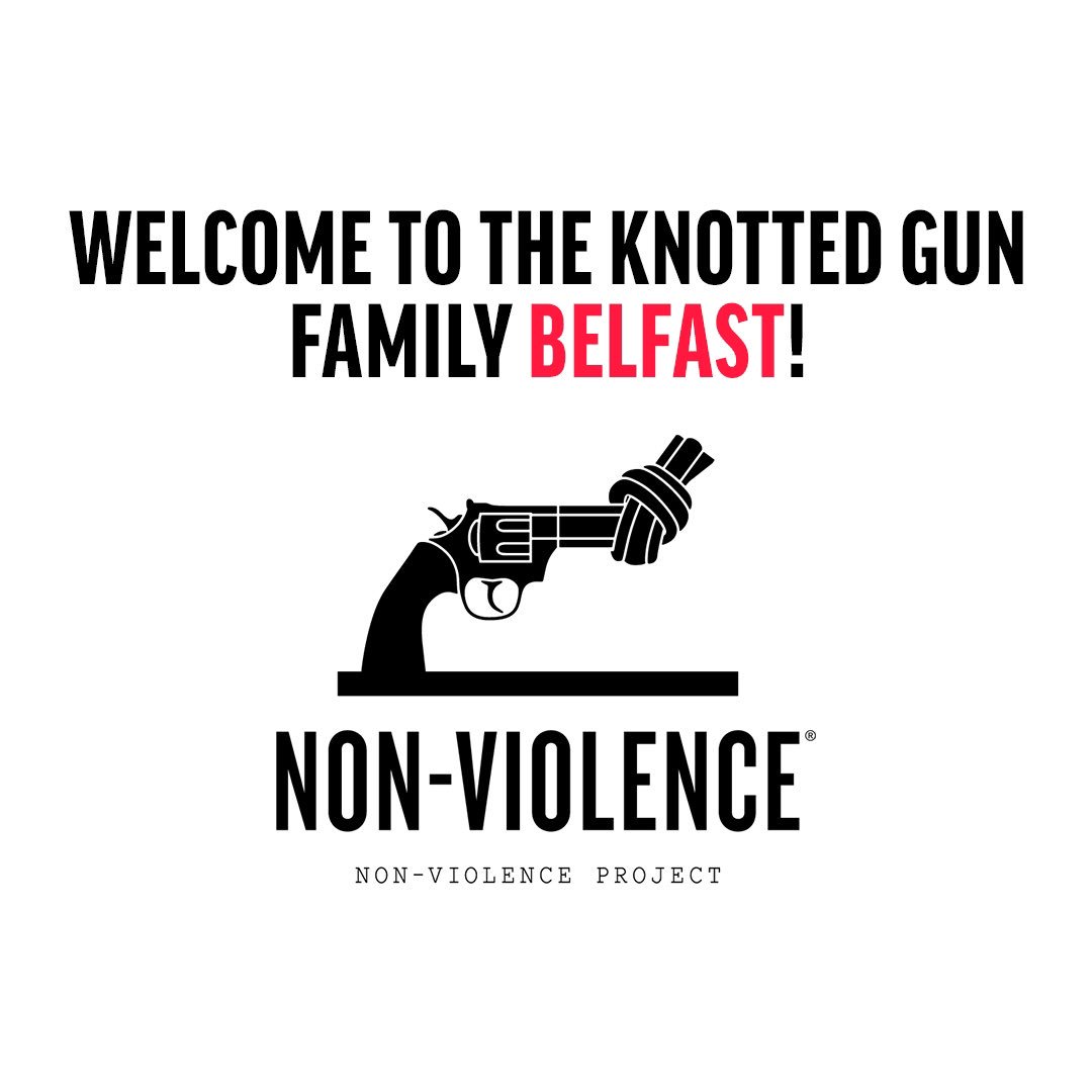 So good to see Belfast joining the #KnottedGun family!  #Peace  #BelfastKnottedGun