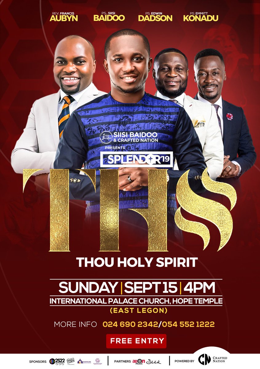 KwesiJapheth's tweet photo. #THOUHOLYSPIRIT
#15|09|19@4PM
#INTERNATIONALPALACECHURCHEASTLEGON
#2DAYSMORE
#SPLENDORISHERE https://t.co/3U3bz8kLM6