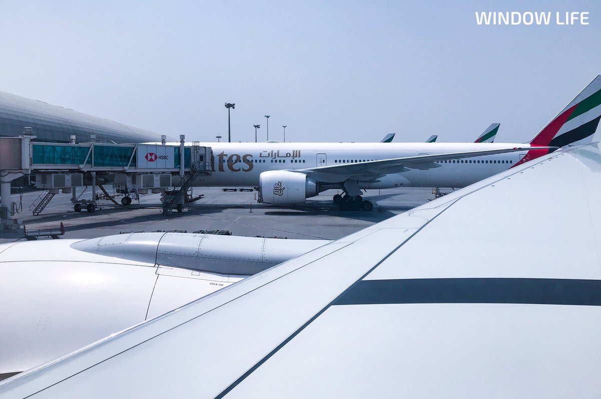 windowview's tweet photo. Debatably one of the most impressive flight lines in the world is located in DXB. The home of EK (Emirates)

📸 - @theFLFlyer 
✈️ - 77W operated by @emirates 
🛫 - DXB-LIS

#avgeek #emirates #aviationphotography #aviation #aviationdaily #FridayVibes #dubai #DXB https://t.co/aiFoHQ7JSO