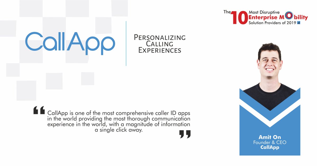 insightssuccess's tweet photo. #Amit_On, the Founder and CEO of @GetCallApp.

CallApp is one of the most comprehensive caller ID apps in the world.

#CallerID #PhoneCallBlocker #mobileusers #blockphonecalls #telemarketingcalls #CallBlockerapp https://t.co/mUaXNWPLgu https://t.co/2y6araytoZ