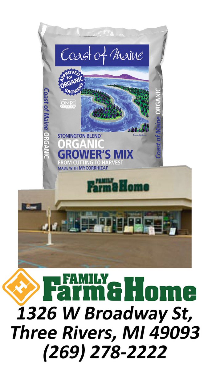 coastofmaineorg's tweet photo. MI Growers looking for #StoningtonBlend #SuperSoil. Head to @familyfarmhome 1326 W Broadway St, Three Rivers (269)278-2222 #seekingstonington #WinkWinkTomatoes  #justaddwater #NoTill #MIgrowers #MichiganHemp #mmmp #Michganmarajuana #cannabisMichigan #LegalGrow #MichiganGrown https://t.co/6QqzmG2eKu