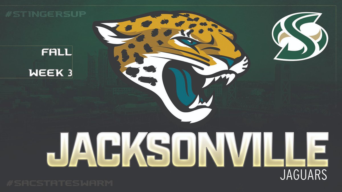 SacHornetsFB's tweet photo. Thank you to Casey Belongia of the @Jaguars for stopping by Sac State's fall practice #🔟yesterday to watch the Hornets. We really appreciate the opportunity to showcase our players!
#StingersUp #SacStateSwarm #SacStateAttack https://t.co/C34MyhPMUP