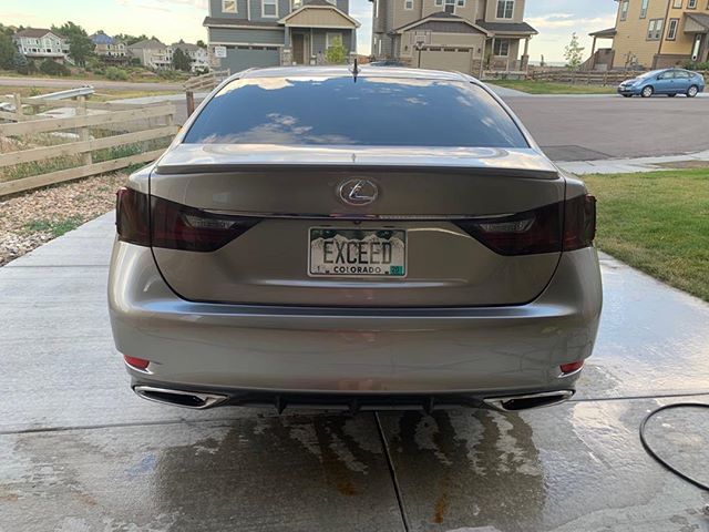 All the way de-badged in the back! Super clean rear end!
.
.
.
#lexus #gs350 #fsport #debadge #ceramiccoat #labordayproject #detailed #readyforcliemts #letsseesomehouses #wannaride? #smooth #babysbottom #tintedtaillights #cheapcustom #elbowgrease #youtubelearner #exceedingho…