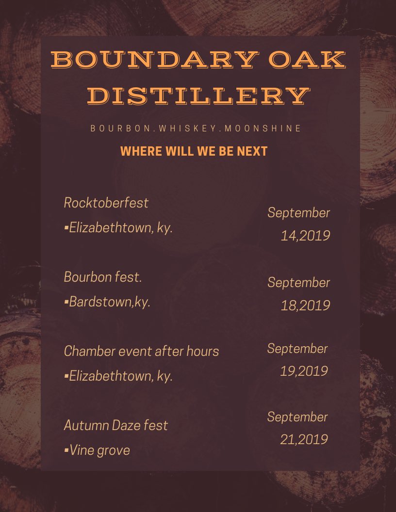 oak_boundary's tweet photo. Don’t want to miss your local favorite! Save the date and come see us!  #bourbondistillery #bourbontrail #bourbon #distillery #whiskey #moonshine https://t.co/sjEzZiIGYT