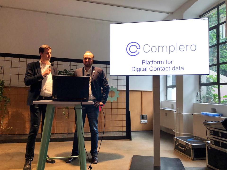 This is #Complero! Our founders Steffen Schneider and Tobias Hamann are in the capital to pitch Complero at #Innofestival of S-Kreditpartner spreading our platform for digital contact data 💥 #StartupLife #InnovationInAI