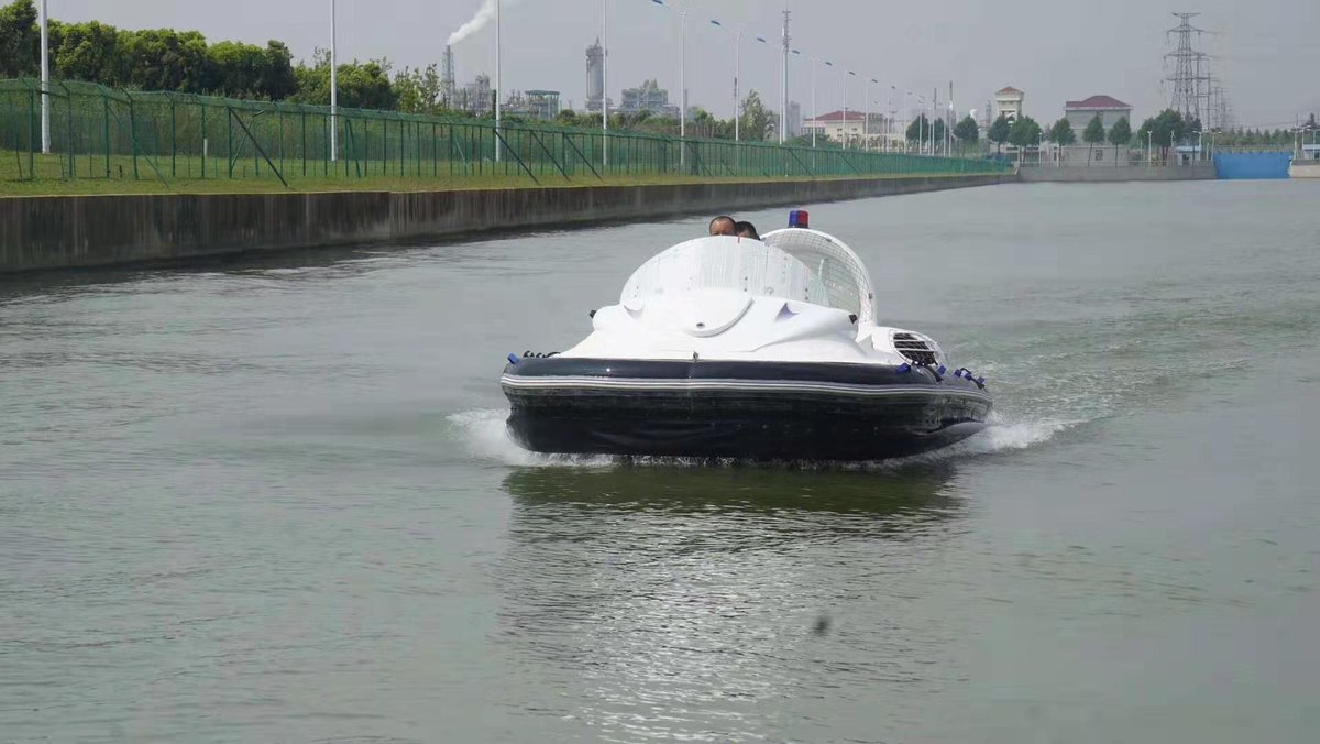 TheRoyalOceanic's tweet photo. Prior to the holidays, final test trails of the 11th six-passenger capacity Hovercraft concluded at our facility. #advanceengineering #engineering #hovercraft #hovercraftmanufacturer #hovercraftproducer #marineengineering #marinetech #production #royaloceanic #technology https://t.co/oWRjqIsOQL